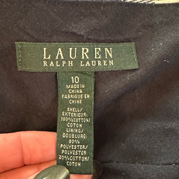 Lauren Ralph Lauren | buffalo plaid | asymmetrical | navy white | ruffle | skirt - Picture 13 of 16